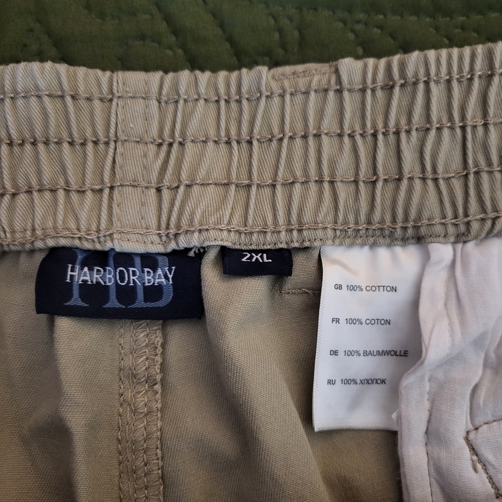 Harbor Bay Men's Light Tan Flat Front Shorts - Picture 5 of 7